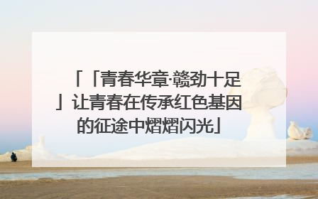 「青春华章·赣劲十足」让青春在传承红色基因的征途中熠熠闪光