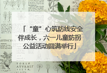 “童”心筑防线安全伴成长，六一儿童防拐公益活动圆满举行