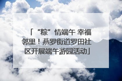 “粽”情端午 幸福邻里！燕罗街道罗田社区开展端午游园活动