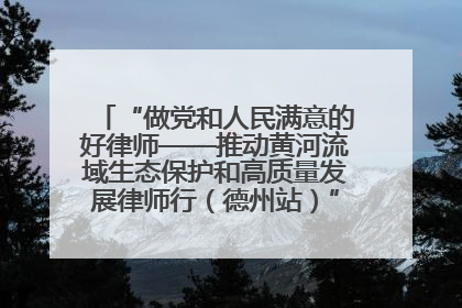 “做党和人民满意的好律师——推动黄河流域生态保护和高质量发展律师行（德州站）”活动成功举办