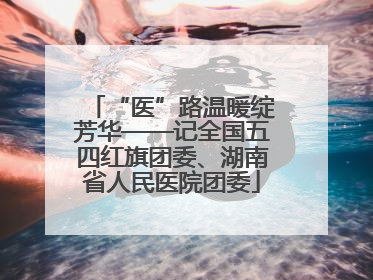 “医”路温暖绽芳华——记全国五四红旗团委、湖南省人民医院团委