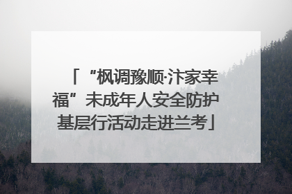 “枫调豫顺·汴家幸福”未成年人安全防护基层行活动走进兰考