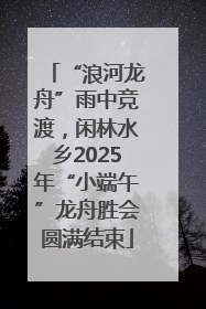 “浪河龙舟”雨中竞渡，闲林水乡2025年“小端午”龙舟胜会圆满结束