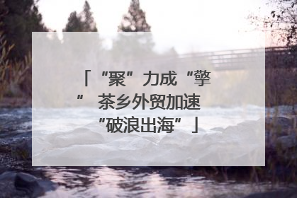 “聚”力成“擎” 茶乡外贸加速“破浪出海”