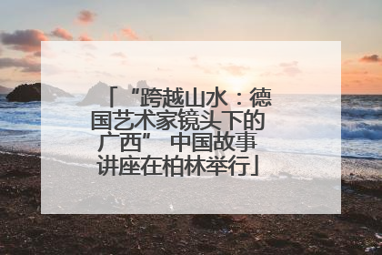 “跨越山水：德国艺术家镜头下的广西” 中国故事讲座在柏林举行
