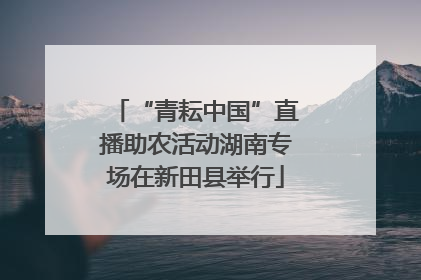 “青耘中国”直播助农活动湖南专场在新田县举行