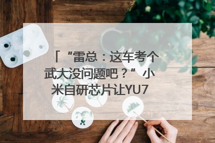 “雷总：这车考个武大没问题吧？”小米自研芯片让YU7会学习｜汽车科技