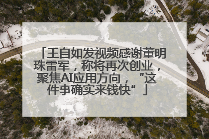 王自如发视频感谢董明珠雷军，称将再次创业，聚焦AI应用方向，“这件事确实来钱快”