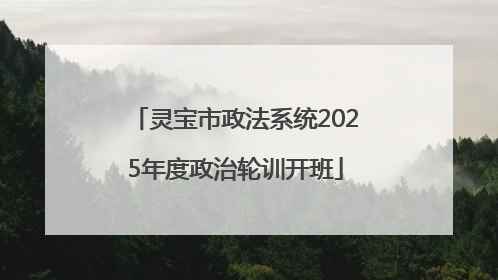 灵宝市政法系统2025年度政治轮训开班