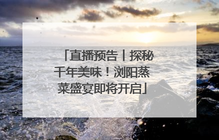 直播预告丨探秘千年美味！浏阳蒸菜盛宴即将开启