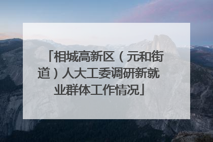 相城高新区（元和街道）人大工委调研新就业群体工作情况