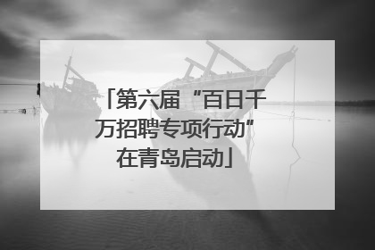 第六届“百日千万招聘专项行动”在青岛启动
