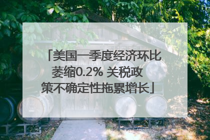 美国一季度经济环比萎缩0.2% 关税政策不确定性拖累增长