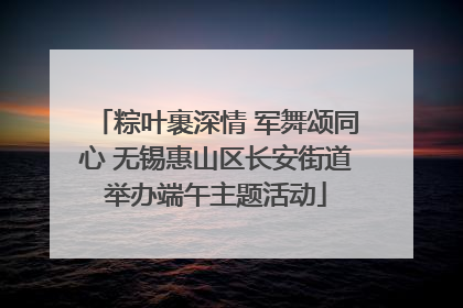 粽叶裹深情 军舞颂同心 无锡惠山区长安街道举办端午主题活动