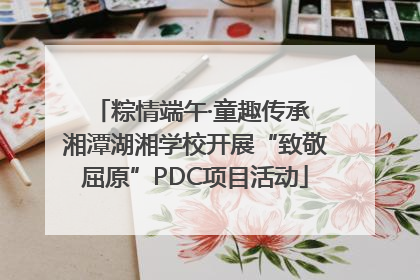 粽情端午·童趣传承 湘潭湖湘学校开展“致敬屈原”PDC项目活动