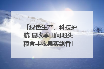 绿色生产、科技护航 夏收季田间地头粮食丰收果实飘香