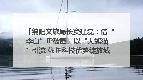 绵阳文旅局长窦建磊：借“李白”IP破圈、以“大熊猫”引流 依托科技优势绽放城市文旅魅力｜文旅局长说