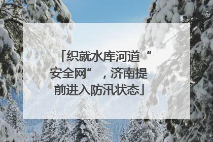 织就水库河道“安全网”，济南提前进入防汛状态