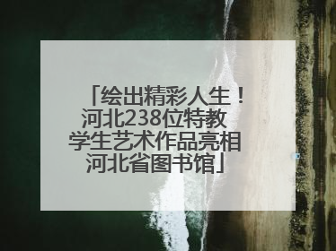 绘出精彩人生！河北238位特教学生艺术作品亮相河北省图书馆