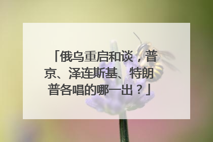 俄乌重启和谈，普京、泽连斯基、特朗普各唱的哪一出？