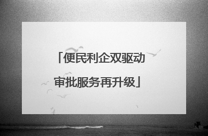 便民利企双驱动 审批服务再升级
