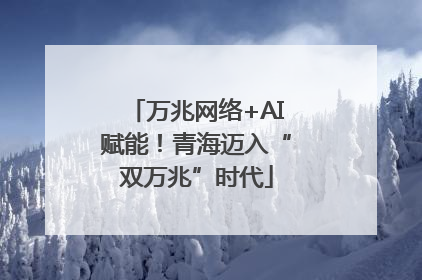 万兆网络+AI赋能！青海迈入“双万兆”时代