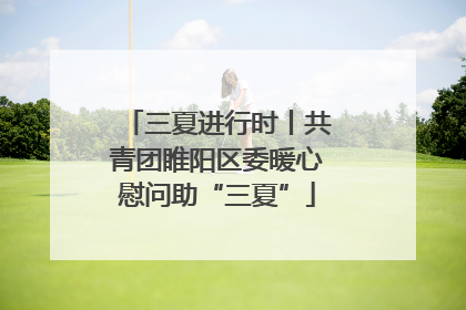 三夏进行时丨共青团睢阳区委暖心慰问助“三夏”