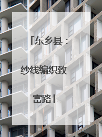 东乡县：纱线编织致富路