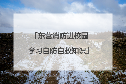 东营消防进校园 学习自防自救知识
