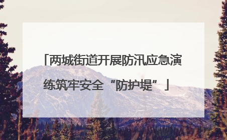 两城街道开展防汛应急演练筑牢安全“防护堤”