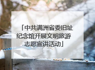 中共满洲省委旧址纪念馆开展文明旅游志愿宣讲活动