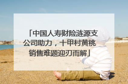 中国人寿财险涟源支公司助力，十甲村黄桃销售难题迎刃而解