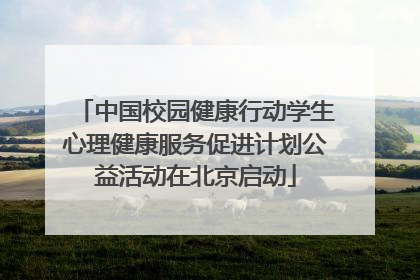 中国校园健康行动学生心理健康服务促进计划公益活动在北京启动