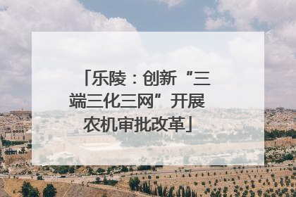 乐陵：创新“三端三化三网”开展农机审批改革