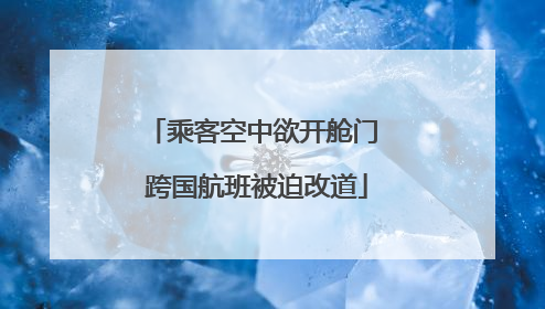 乘客空中欲开舱门 跨国航班被迫改道