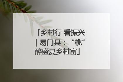 乡村行 看振兴｜易门县：“桃”醉盛夏乡村富