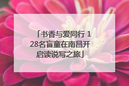 书香与爱同行 128名盲童在南昌开启读说写之旅