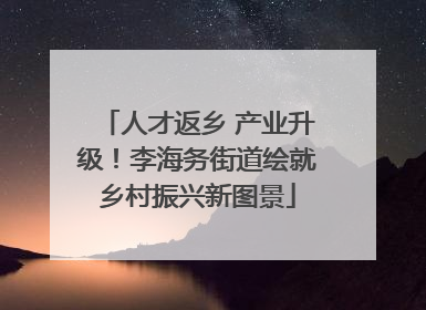 人才返乡 产业升级！李海务街道绘就乡村振兴新图景