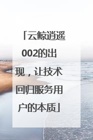 云鲸逍遥002的出现，让技术回归服务用户的本质