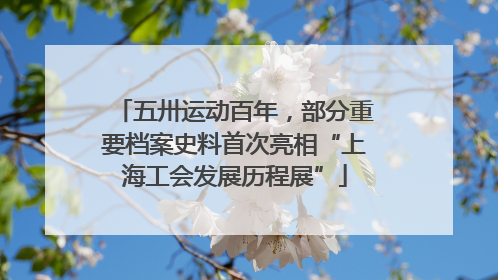 五卅运动百年，部分重要档案史料首次亮相“上海工会发展历程展”