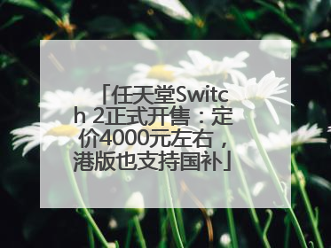 任天堂Switch 2正式开售：定价4000元左右，港版也支持国补