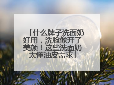 什么牌子洗面奶好用，洗脸像开了美颜！这些洗面奶太懂油皮需求