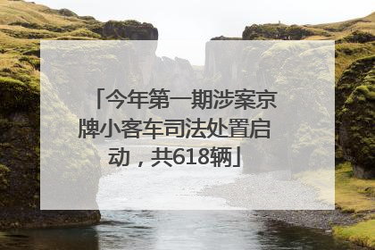 今年第一期涉案京牌小客车司法处置启动，共618辆