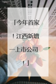 今年首家！江西新增一上市公司！