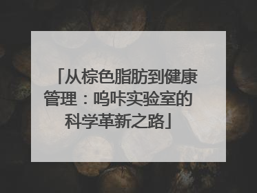从棕色脂肪到健康管理：呜咔实验室的科学革新之路
