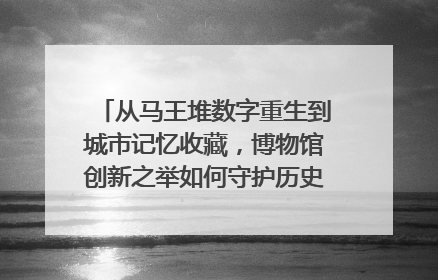 从马王堆数字重生到城市记忆收藏，博物馆创新之举如何守护历史、连接未来？