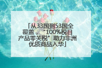 从33国到53国全覆盖，“100%税目产品零关税”助力非洲优质商品入华