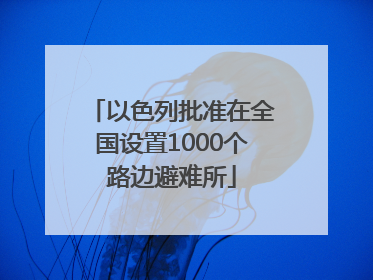 以色列批准在全国设置1000个路边避难所