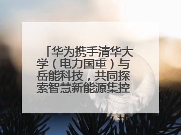 华为携手清华大学（电力国重）与岳能科技，共同探索智慧新能源集控新未来