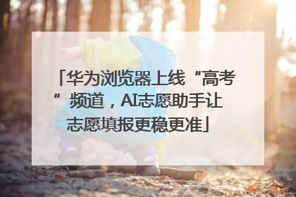华为浏览器上线“高考”频道，AI志愿助手让志愿填报更稳更准